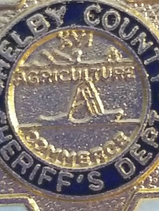 Shelby County Sheriff ' s Department Small Star Badge Hat Lapel Pin Tie Tack 3