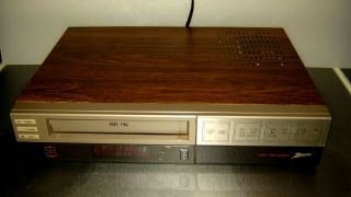 Zenith Vre155 Vhs Hq Video Recorder Grey/wood Vintage