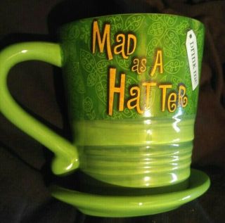 Disney Parks Mad As A Hatter Mug Alice In Wonderland Drink Me Tea Coffee Cup