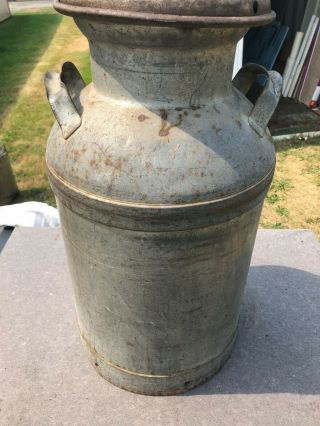 Vintage Stainless Steel Milk Can 10 Gallon with lid 3