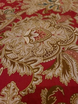 Vintage BLUE LABEL Ralph Lauren Red Jardiniere French Country KING Duvet Cover❤ 2