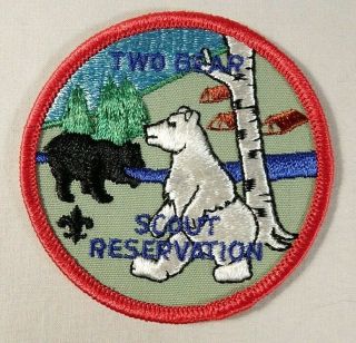 Vintage Sinnissippi Council Wis Two Bear Scout Reservation 3 " Patch