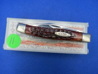 Vintage Case Xx Dark Red Jigged Bone Stockman Knife 6332 - 1970 Usa
