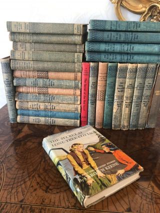 17 Vintage Nancy Drew Books,  6 Dana Girls,  3 Judy Bolton,  1 Kay Tracey Books