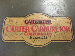 Vintage Usa Carter Carburetor Metal Tool Box Repair Kit W/tools