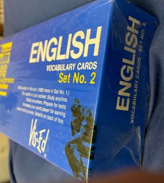 Vintage Vis - Ed ENGLISH Vocabulary Cards 1000 Flash Cards Set No 2 Package 2