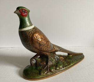 Vintage 70’s Holland Mold Ceramic Pheasant Male Bird Statue Figurine