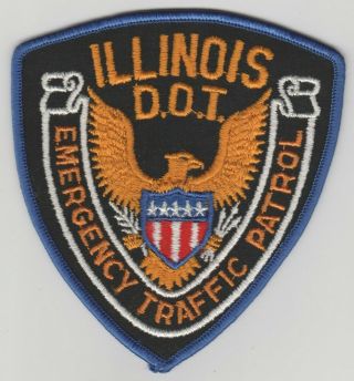 Vintage Illinois D.  O.  T.  Emergency Traffic Patrol Patch Il