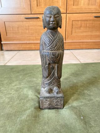 Vintage Japanese Jizo Bodhisattva Zen Buddhist Monk Figure Statue - Ette Stone