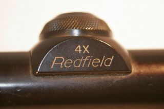 Vintage 4x Redfield Rifle Scope,  Fine Plex Reticle,  Wide Angle View