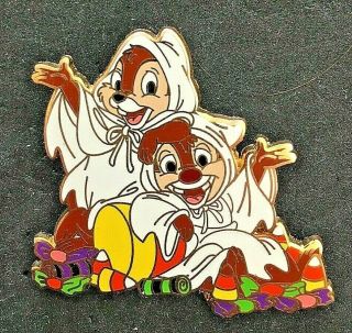Disney Pin,  Chip And Dale Halloween 2010,  78576,  On Black Halloween Card