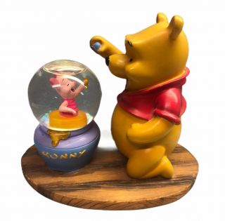Winnie The Pooh & Piglet Snowglobe Disney Store Honey Pot Snow Globe