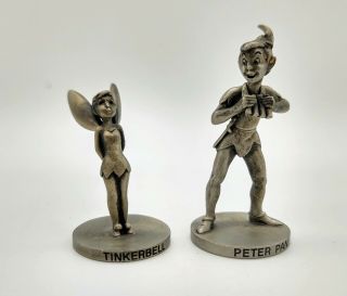 Schmid Pewter Walt Disney Peter Pan And Tinkerbell Miniature Figurines