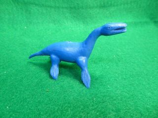 Vintage Mpc/marx Blue Plastic Kronosaurus Dinosaur Figure