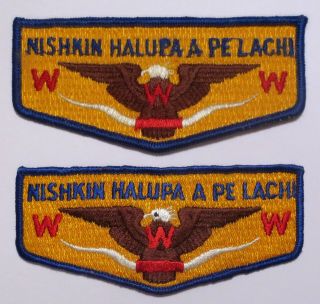 Oa Lodge 489 - Nishkin Halupa A Pe Lachi - Set Of Two Flaps -