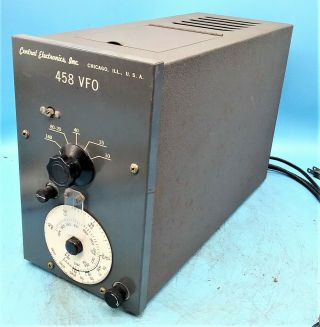 Central Electronics 458 Vfo For Vintage Ham Radio Equipment (powers Up)