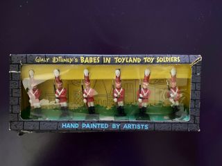 Walt Disney Babes In Toyland Toy Soldiers,  Hand Painted By Marx 1961