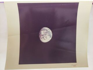 Nasa Red As10 - 34 - 5017 Earth At 36,  000 Nautical Miles A Kodak Paper