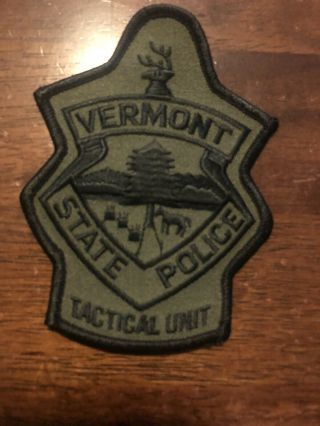 Vermont State Police Tact Unit Vt Police Patch