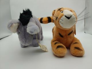 Gund Classic Pooh Set Of 2 Eeyore & Tigger The Tiger Plush Stuffed Animals,  Tags