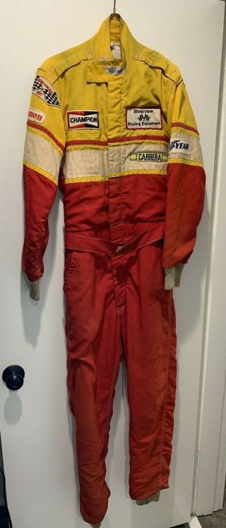 Vintage Racing Driver Suit,  Hinchman Indy Lined Coveralls