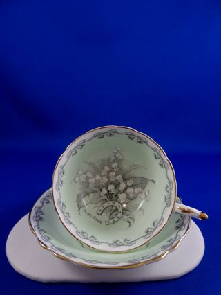Vintage Paragon Double Warrant To The Bride Lily Of The Valley China Cup & Sauce