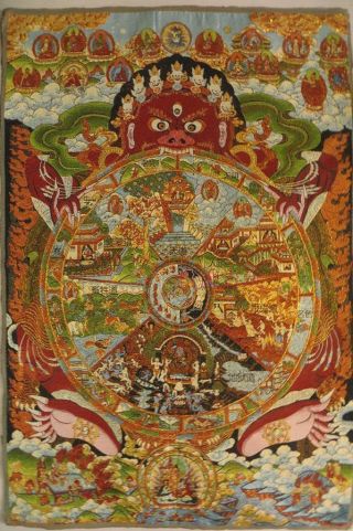 Tibetan Buddhist / Nepal / Gold Tapestry / Thangka / Reincarnation / Thangka