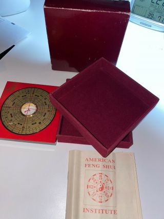 Vintage Feng Shui Luo Sangs 1992 Chinese Compass With Case