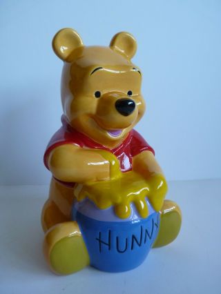 Disney Winnie The Pooh Ceramic Coin Bank Piggy Bank 9 3/4 In.
