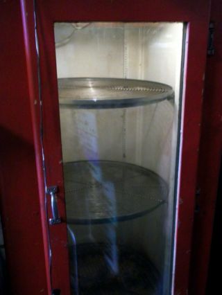 1 Shelf Round Rotating Vintage Bottle Beer Cooler Crown Bevodor Refrigerator