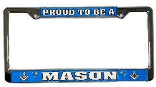 Proud To Be A Mason License Plate Frame,  Lfm