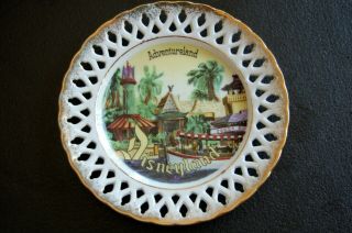 Vintage Disneyland Adventureland Lace Edge Decorative Plate