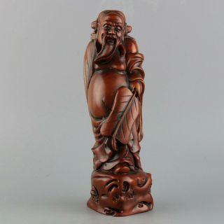 Collect Antique Boxwood Hand - Carved Immortal Moral Auspicious Decorate Statue