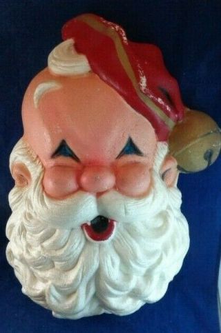 Styrofoam Santa Clause Head/face Vintage Rare 1950 