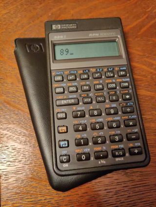 Vintage Hp 32sii Scientific Calculator With Leather Sleeve