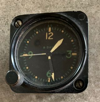 Vintage Waltham Watch Co 8 - Day Airplane Aircraft Clock An5743 - 1