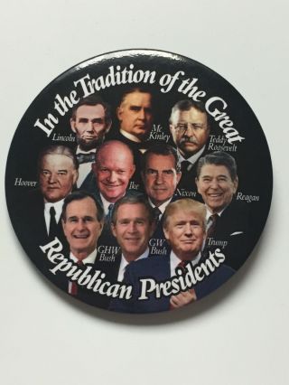 2017 Donald Trump Inaugural 3 " Button Tradition Of Great Republican Presidents