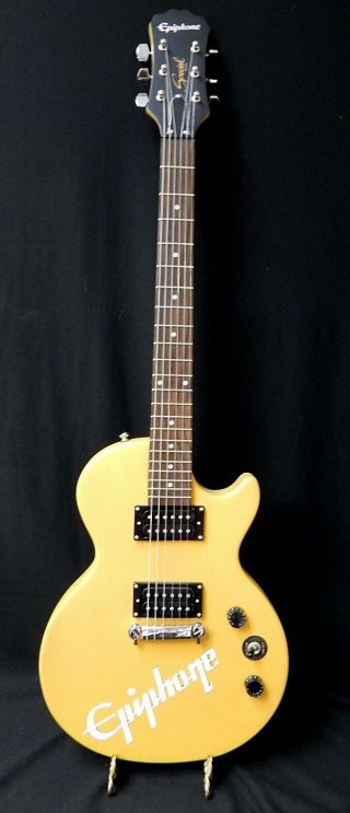 2012 Epiphone Special Model Electric Guitar Vtg Yellow 0066