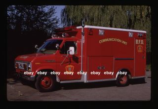 Boston Ma Communications Unit 1984 Ford E Wheeled Coach Fire Apparatus Slide