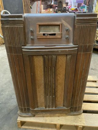 Vintage Sears Roebuck Silvertone Radio Tube Model 7071 Phonograph Cabinet