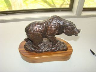 Vintage Ron Sweeten Bronze Sculpture " Grizzly " Signed / Limited Edition