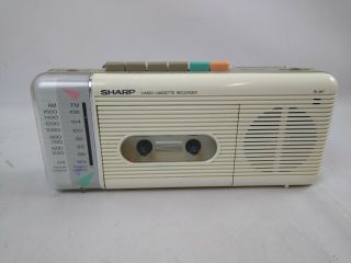 Vintage Sharp Qt - 5 (w) Am/fm Radio Cassette Recorder.  S3