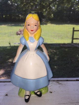 Vintage Walt Disney Productions Alice In Wonderland Ceramic Figure