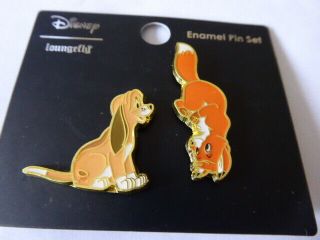Disney Trading Pins Loungefly Fox And The Hound Enamel Pin Set