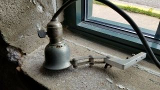 Vintage Adjustable Industrial Machine Tool Lamp Cast Delta Shade Light Milling