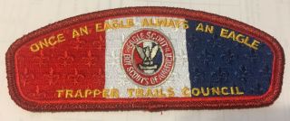 Bsa Trapper Trails Council 2017 Eagle Scout Csp Red Mylar 350 Made