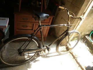 Vintage Dunelt English 3 Speed Mens Lightweight Bicycle Raleigh England Black