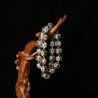 28pcs Handmade Copper Brass Cloisonne Enamel Necklace Bead Diy 10027