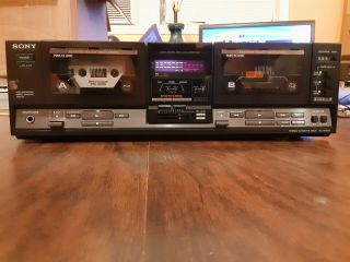 Immaculate Sony Tc - W530 Dolby Stereo Dual Cassette Deck Player Recorder Vintage