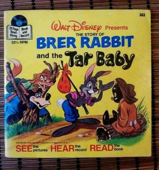 Walt Disney Presents Brer Rabbit And The Tar Baby Book,  Record